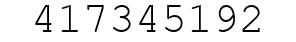 Number 417345192.