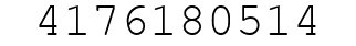 Number 4176180514.