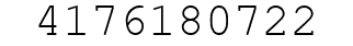 Number 4176180722.