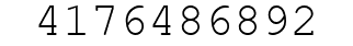 Number 4176486892.