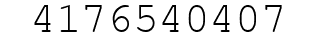 Number 4176540407.