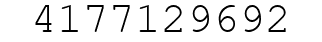 Number 4177129692.
