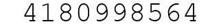 Number 4180998564.
