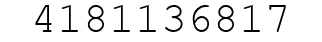 Number 4181136817.