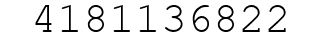 Number 4181136822.