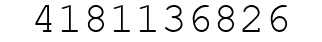 Number 4181136826.