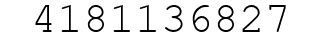 Number 4181136827.