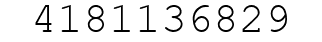 Number 4181136829.