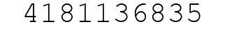 Number 4181136835.