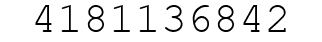 Number 4181136842.
