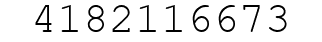 Number 4182116673.