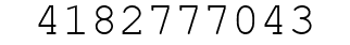 Number 4182777043.