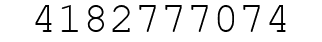 Number 4182777074.