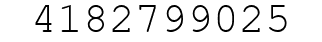 Number 4182799025.