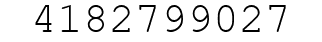 Number 4182799027.