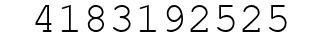 Number 4183192525.