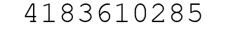 Number 4183610285.