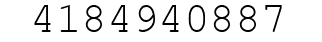Number 4184940887.