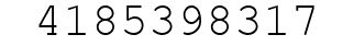 Number 4185398317.