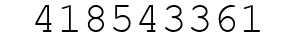 Number 418543361.