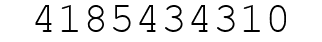 Number 4185434310.