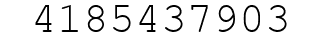Number 4185437903.