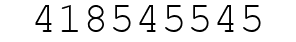 Number 418545545.