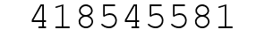 Number 418545581.