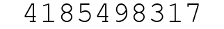 Number 4185498317.