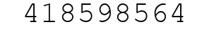 Number 418598564.