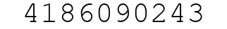 Number 4186090243.