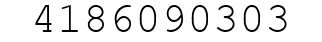 Number 4186090303.