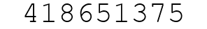 Number 418651375.