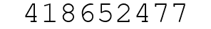 Number 418652477.