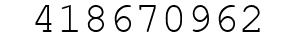 Number 418670962.