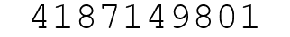 Number 4187149801.