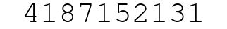 Number 4187152131.