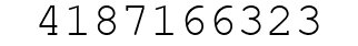 Number 4187166323.