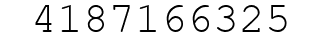 Number 4187166325.