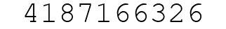 Number 4187166326.