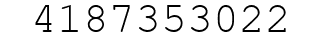 Number 4187353022.