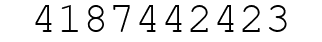 Number 4187442423.