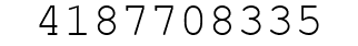 Number 4187708335.