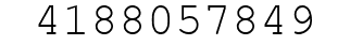 Number 4188057849.