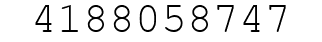 Number 4188058747.