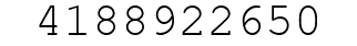 Number 4188922650.