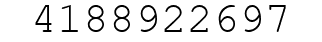 Number 4188922697.