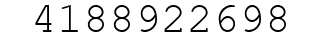 Number 4188922698.