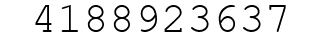 Number 4188923637.