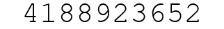 Number 4188923652.
